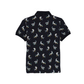 Status Quo Boys All-Over Animal Printed Polo Collar Tshirt
